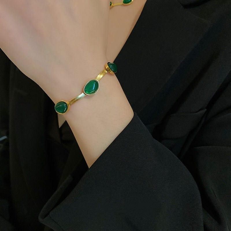 Women's Jewelry Pendant Necklace Set with Bracelet Combo