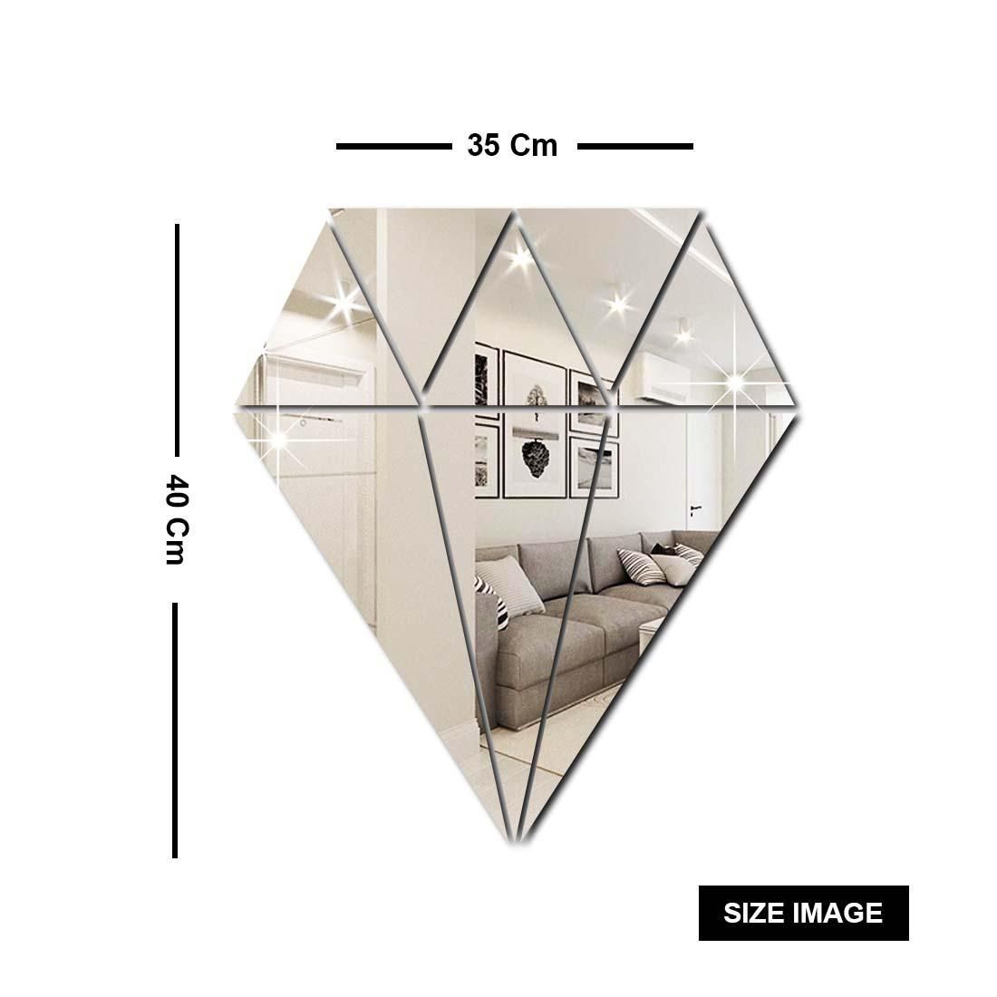 Diamond Mirror Wall Stickers – Elegant Acrylic Home & Office Décor