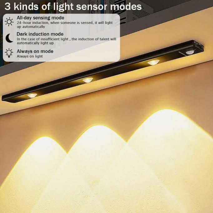 LED Lite Track Motion Sensor Cabinet with USB Light Rechargeable