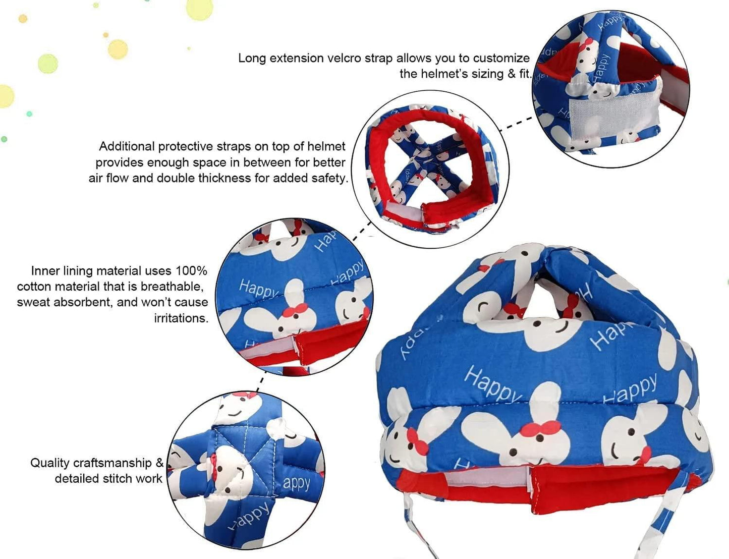 Baby Head Safety Helmet – Soft Cushion Protector for Children Safety