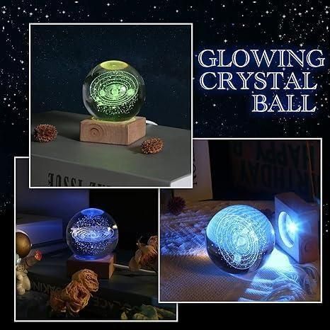 3D Magic Glow Crystal Sphere Night Lamp Ball
