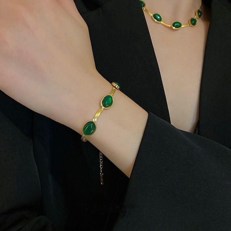 Women's Jewelry Pendant Necklace Set with Bracelet Combo