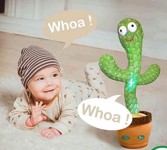 Musical Dancing & Talking LED Mimicry Cactus Toy