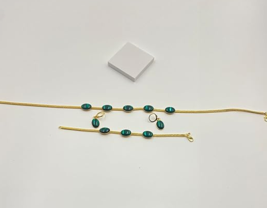 Women's Jewelry Pendant Necklace Set with Bracelet Combo
