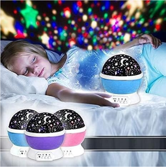 Moon Star Night Projector Lamp Ceiling Led Light 360 Rotating Colorful Lights