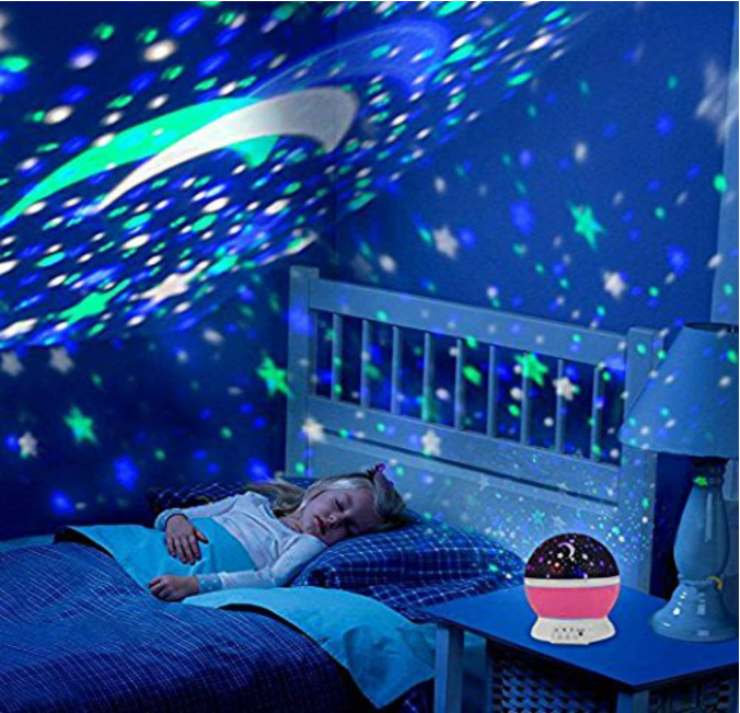Moon Star Night Projector Lamp Ceiling Led Light 360 Rotating Colorful Lights