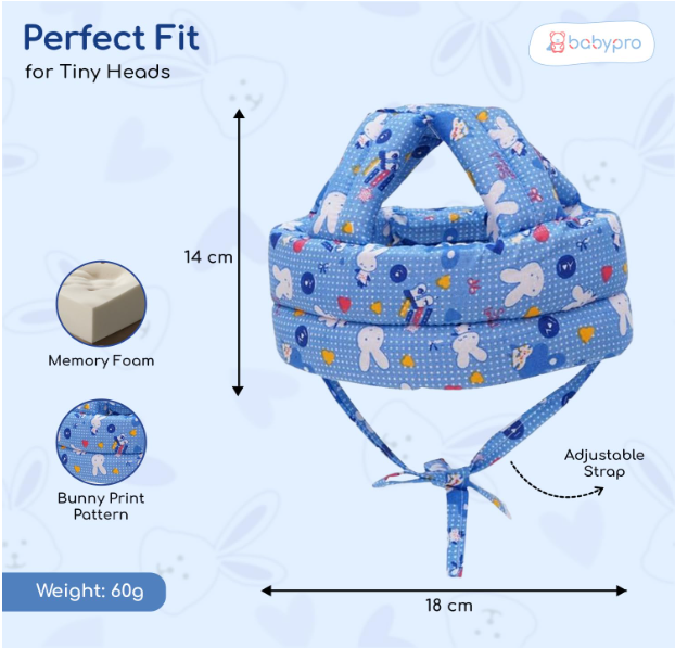 Baby Head Safety Helmet – Soft Cushion Protector for Children Safety