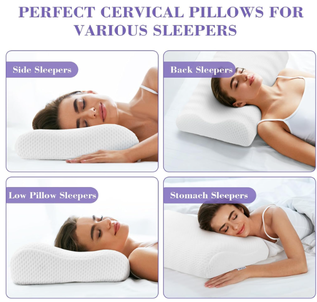 Foam Pillow for Neck Pain Relief & SleepWell Orthopedic Neck Pillow