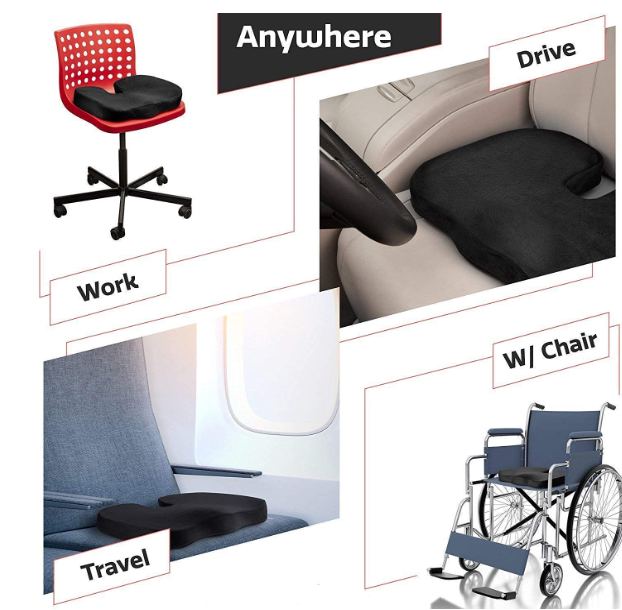 Orthopedic Coccyx Seat Cushion – Tailbone & Back Pain Relief Office Chair