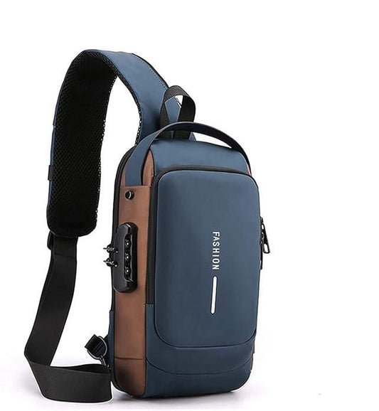 Crossbody Sling Bag for Men & Women with USB Charging Port Handbag
